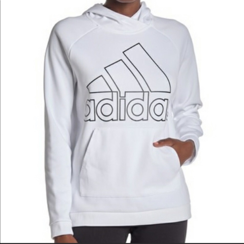 White, Adidas hoodie